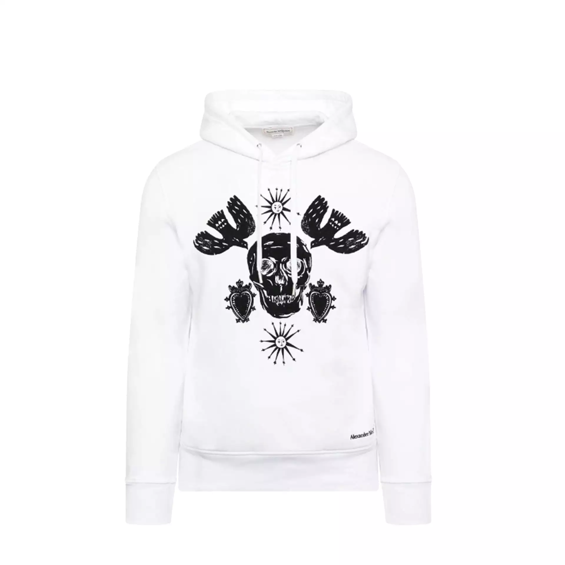 Alexander Mcqueen - Felpa con cappuccio in cotone con logo