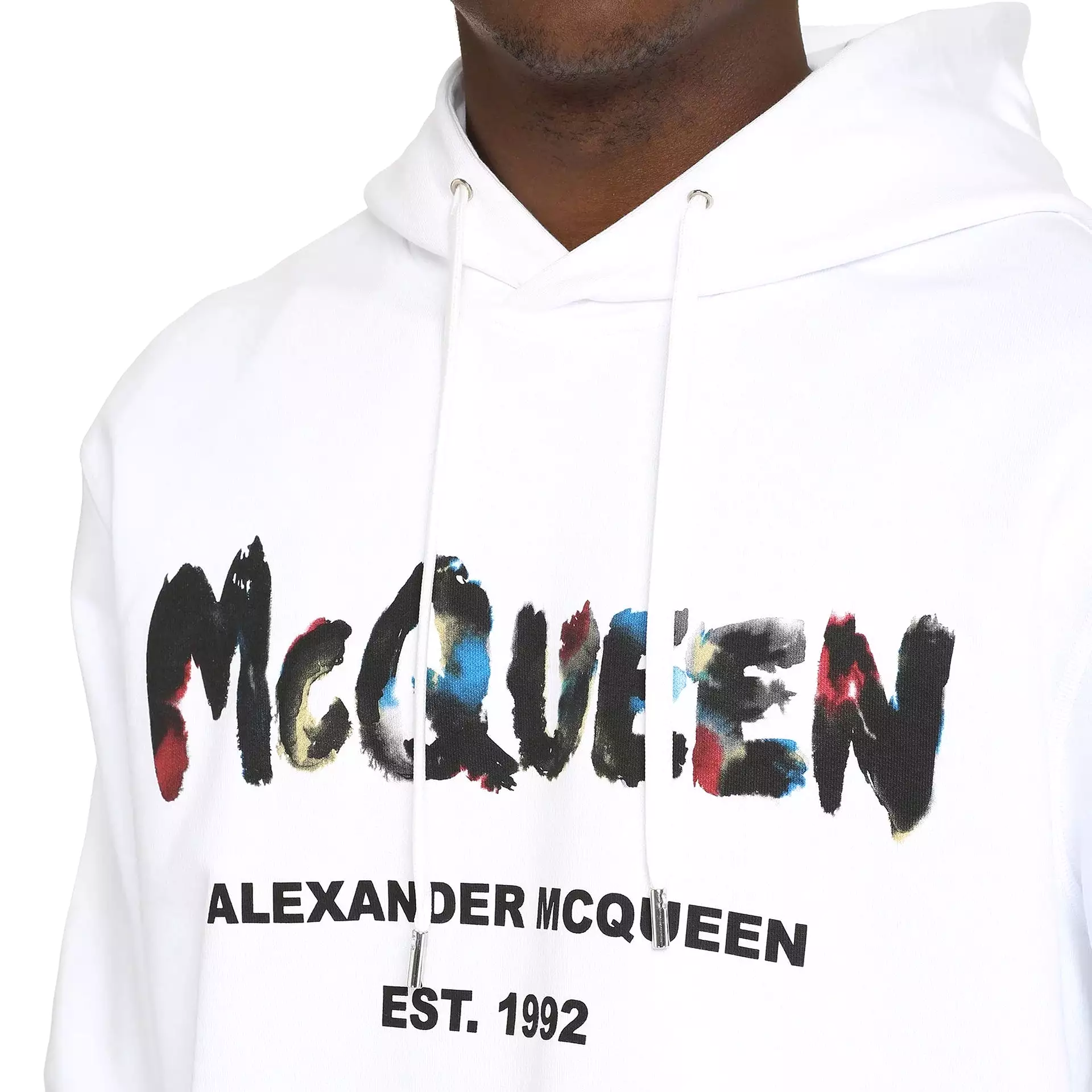 Alexander Mcqueen - Felpa con cappuccio in cotone con logo