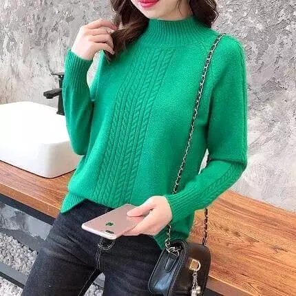 Aligned Women Turtleneck Sweater