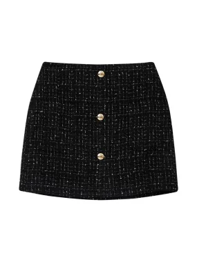 Anine Bing Mateo Skirt in Black/White