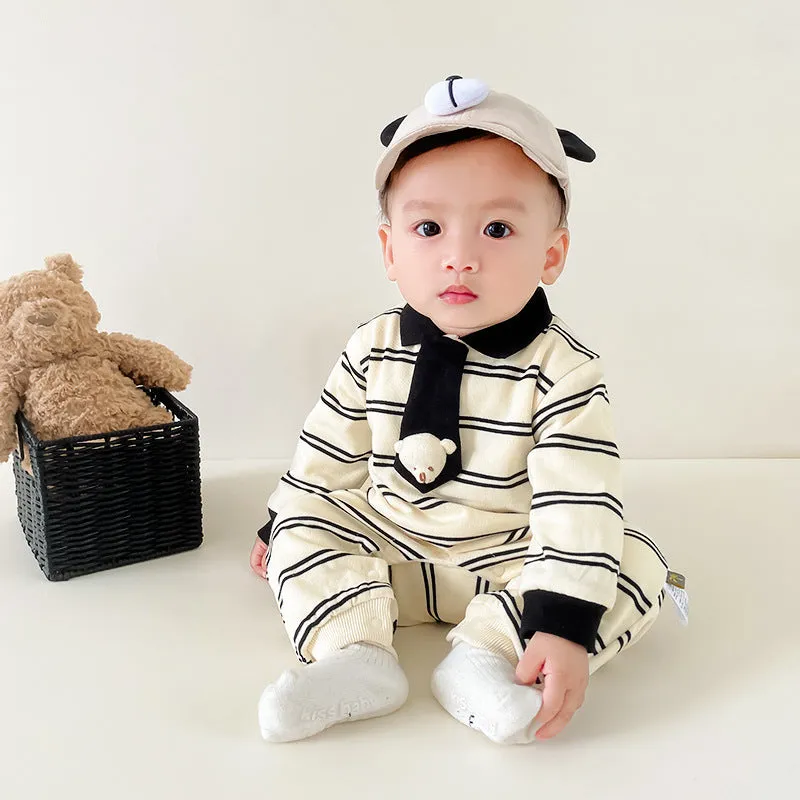 Baby Boys Striped Jumpsuits Wholesale 231019105