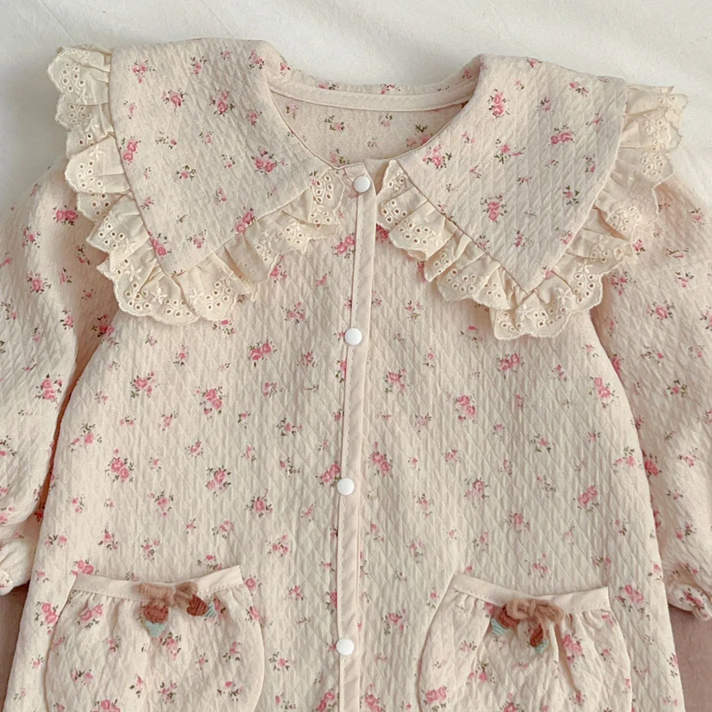 Baby Kid Girls Flower Print Print Jumpsuits Wholesale 240301111