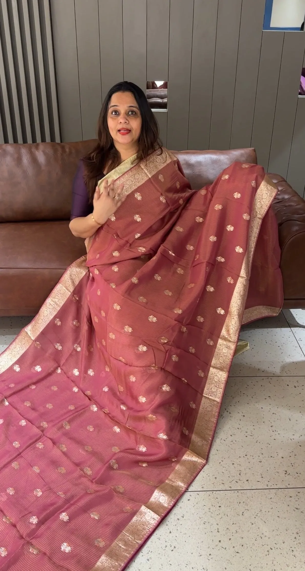 BANARASI TISSUE SAREES - IHA 15076