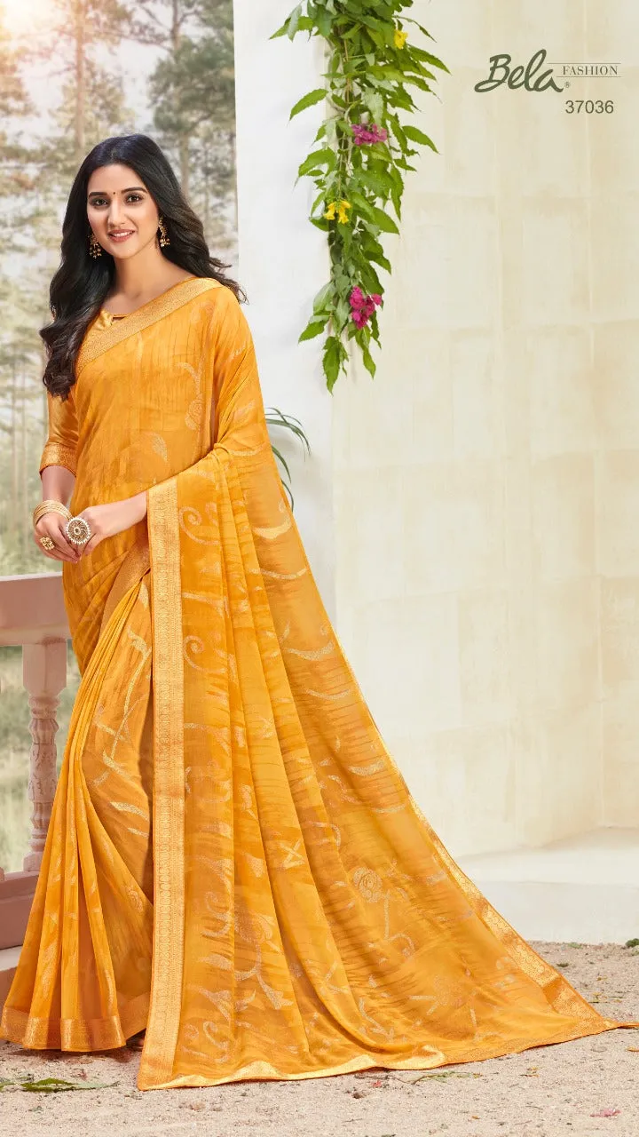 Bela Fashion Launched Glamour Georgette Printed Fancy Designer Sarees