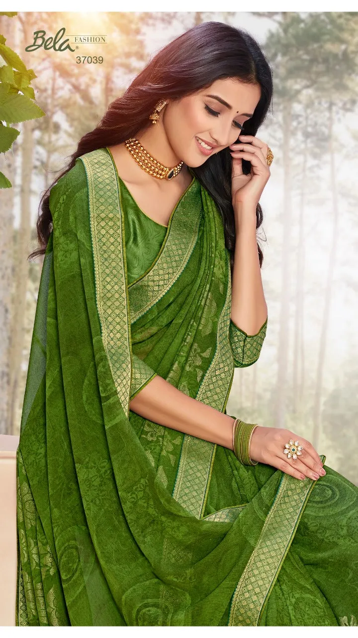 Bela Fashion Launched Glamour Georgette Printed Fancy Designer Sarees