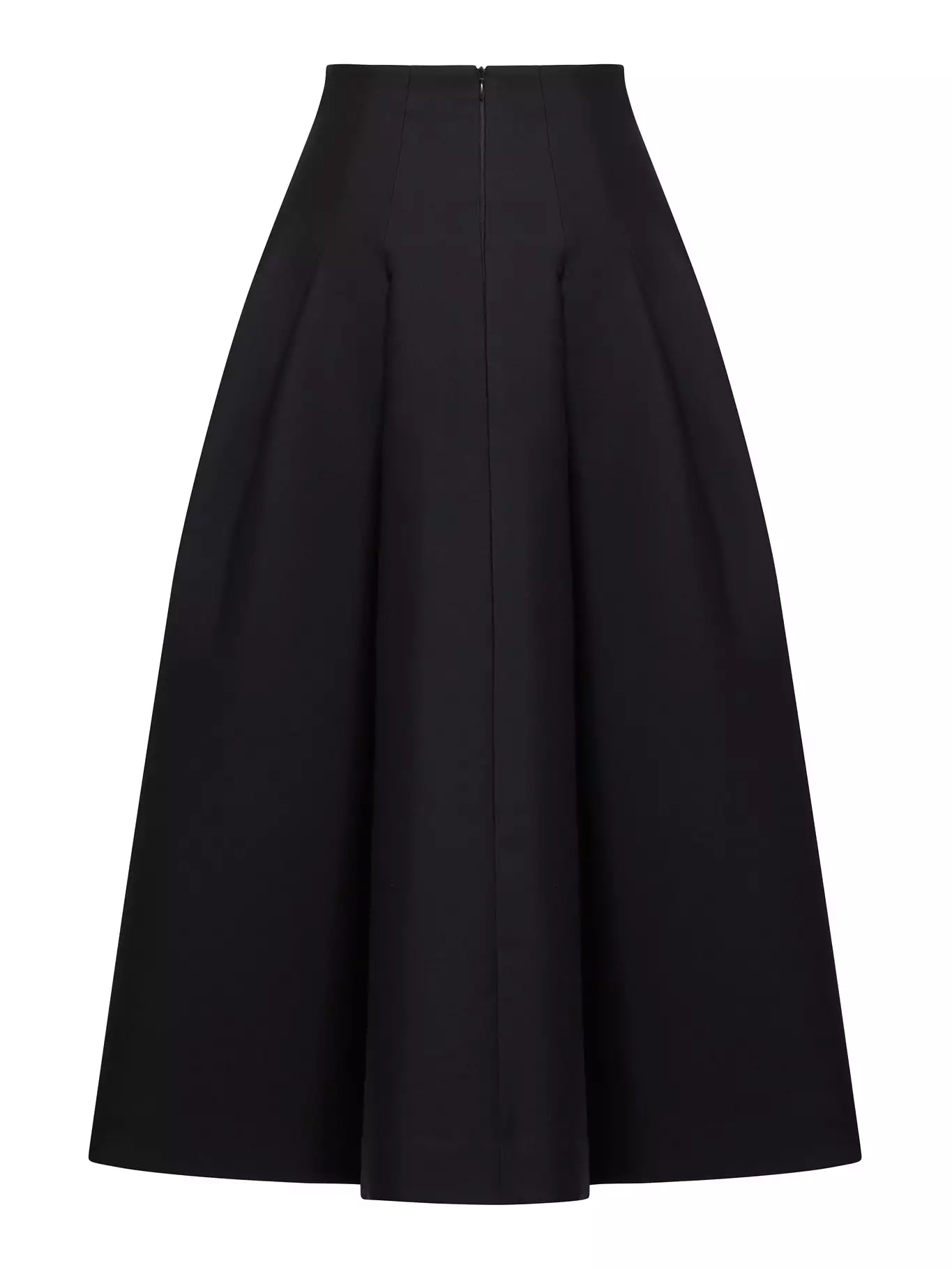 Bottega veneta women`s black compact wool skirt