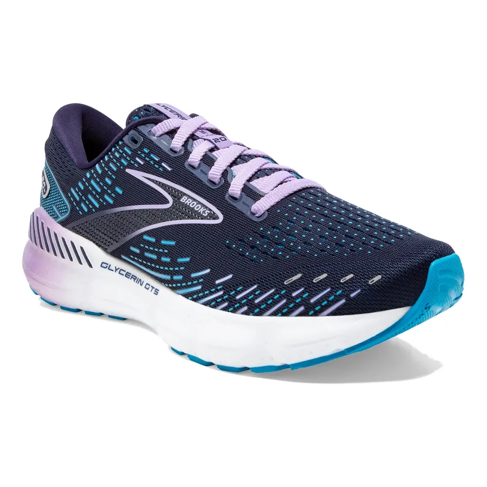 Brooks | Glycerin GTS 20 | Women's | Peacoat/Ocean/Pastel Lilac