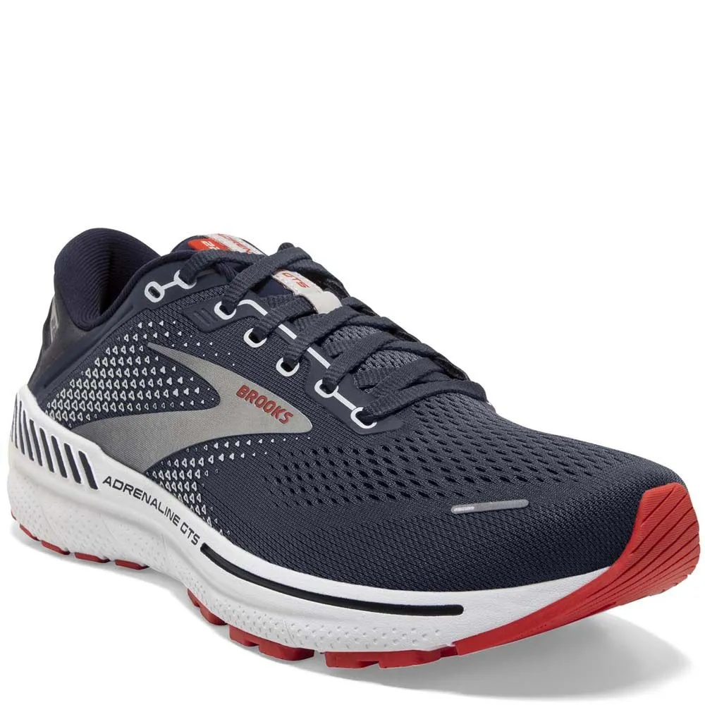 Brooks Mens Adrenaline 22 Athletic Shoes- Peacoat/India