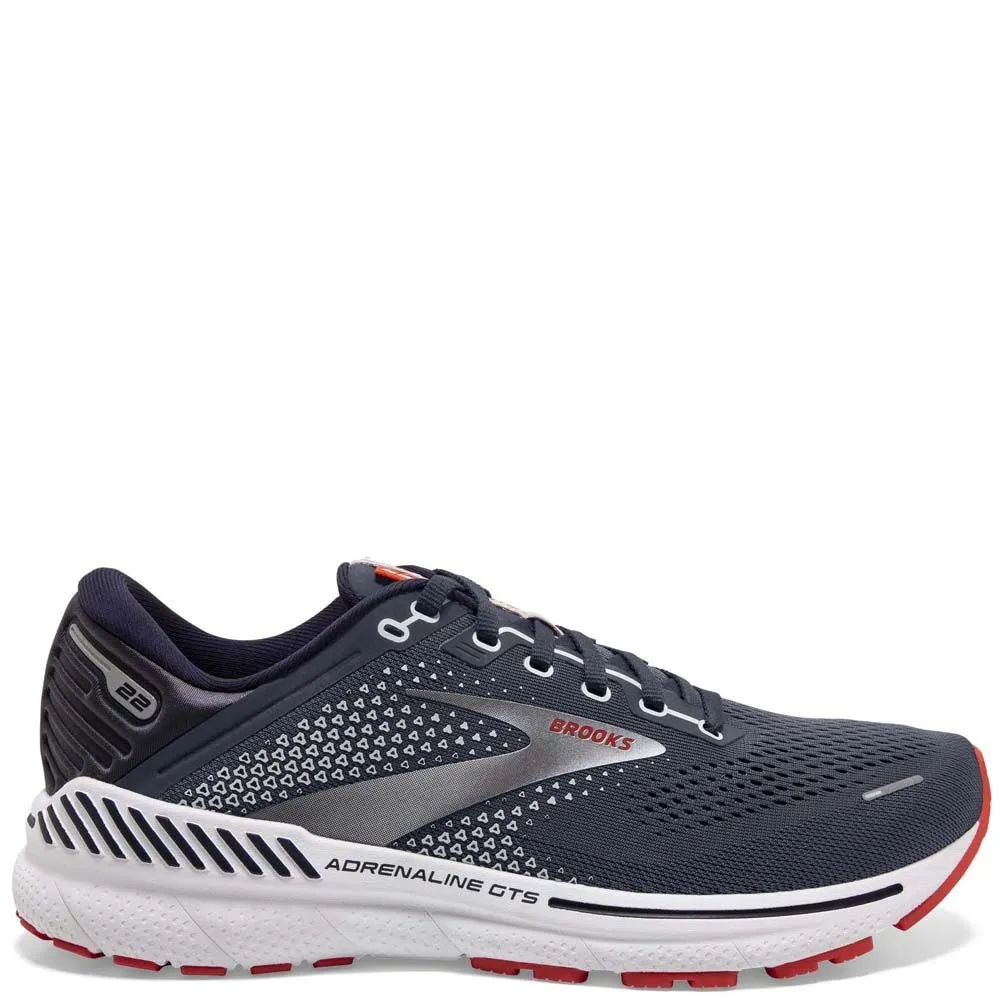 Brooks Mens Adrenaline 22 Athletic Shoes- Peacoat/India