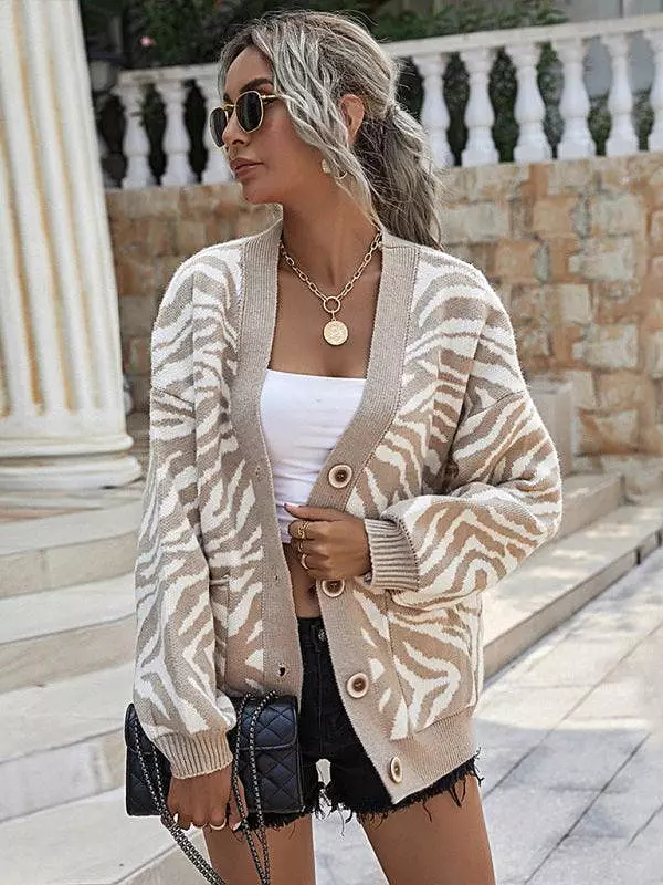 Casual Loose Knit Sweater Cardigan