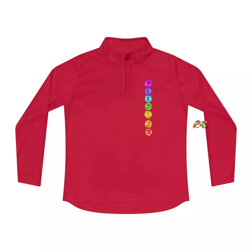 Chakra Circles Women's Quarter-Zip Sweater