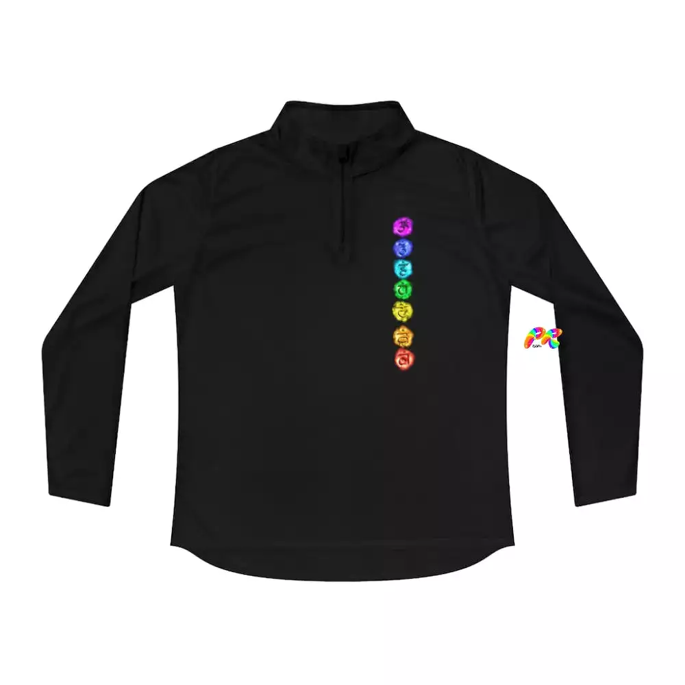 Chakra Circles Women's Quarter-Zip Sweater