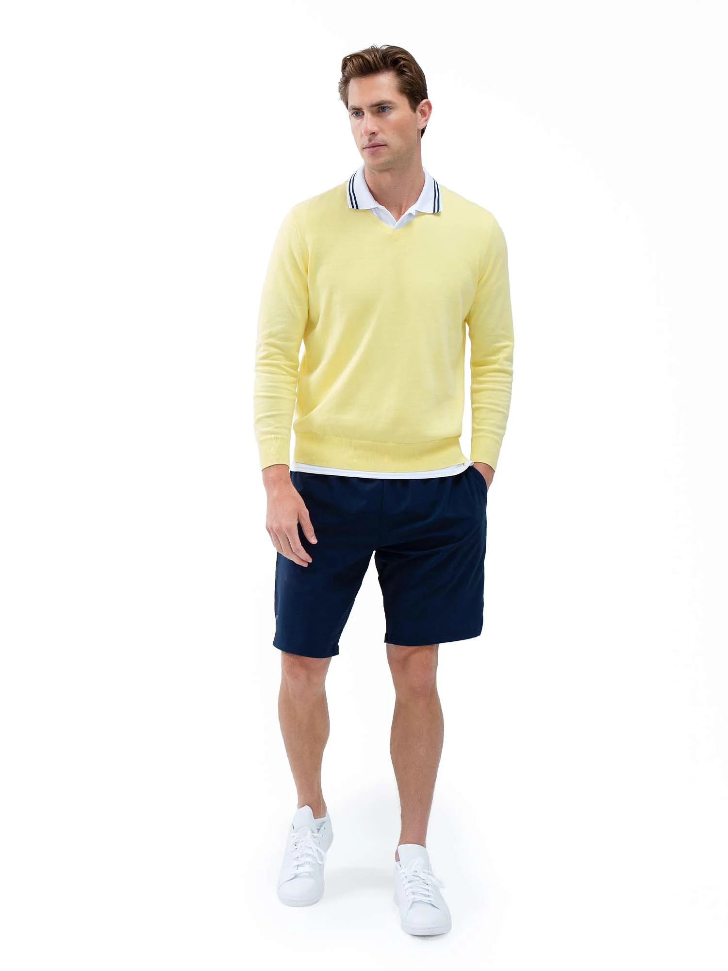 Classic V Neck Sweater - Lemonade