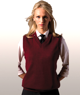 Clearance: Women's V-Neck Sweater Vest USA Made 561vnecksweatervst