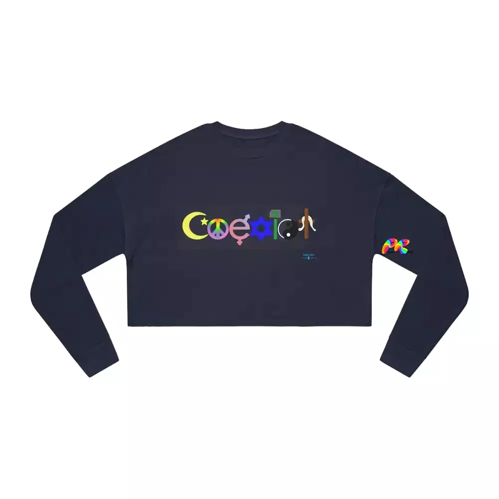 COEXIST Women's Cropped Sweatshirt