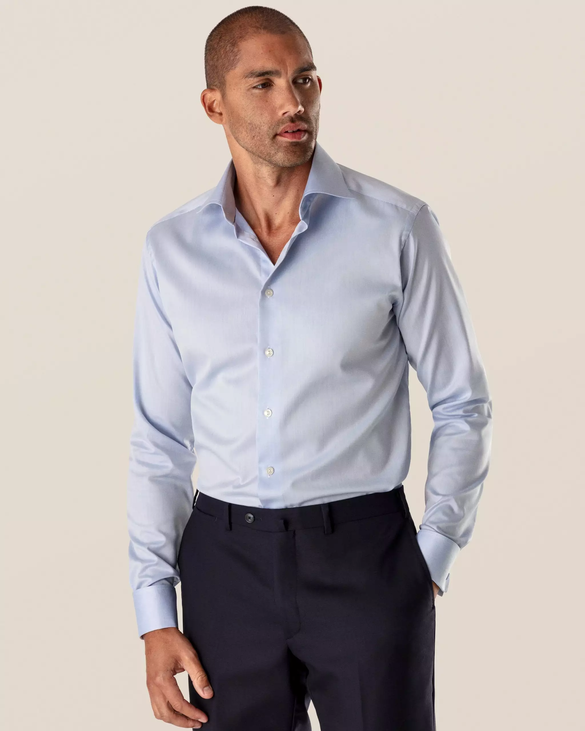 Contemporary Fit - French Cuff Twill Shirt