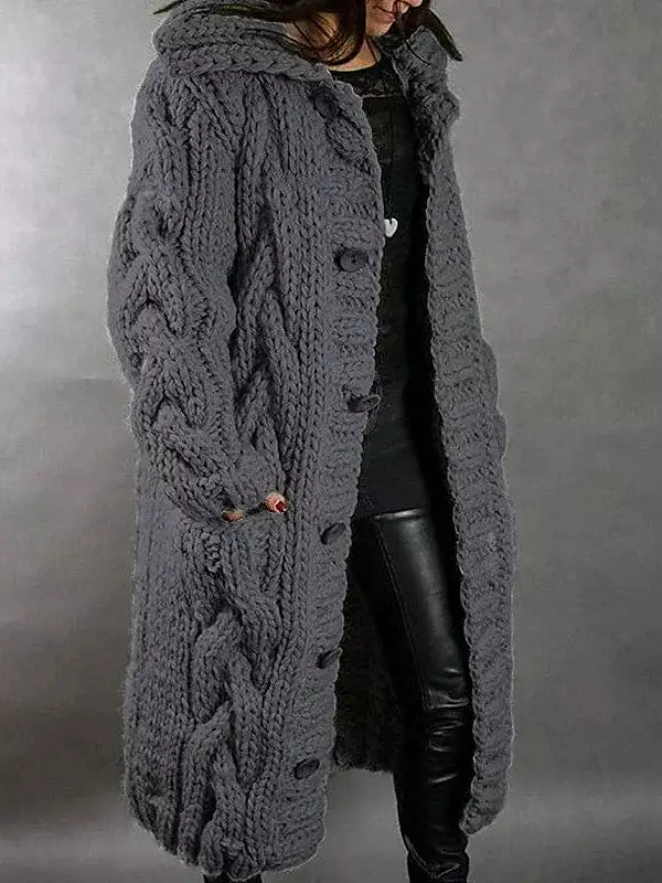 Cozy Cable Knit Cardigan Sweater for Women