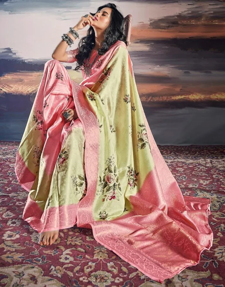 Cream Silk Woven Sarees