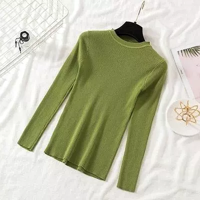 Crew Neck Women Sweater Top