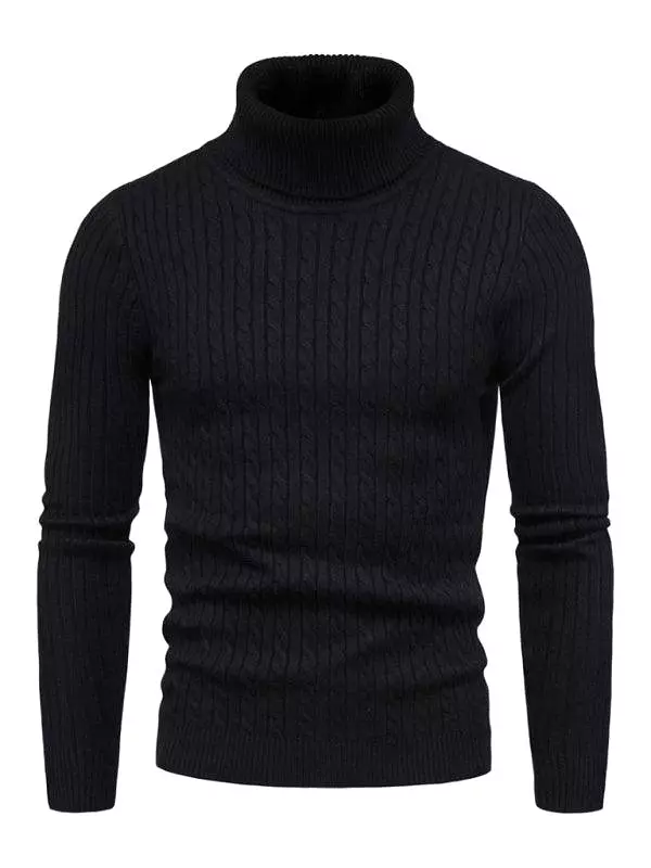 Cross-Border Slim Fit Turtleneck Men Sweater