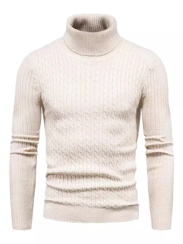 Cross-Border Slim Fit Turtleneck Men Sweater