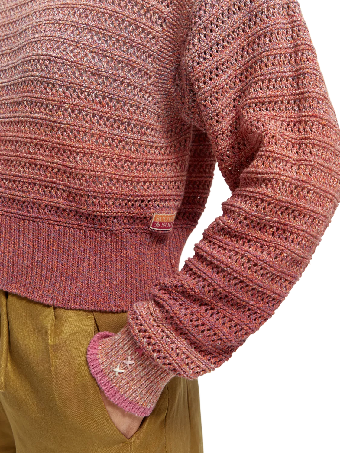 Degrade Multi-Color Pullover | Pink Punch Melange