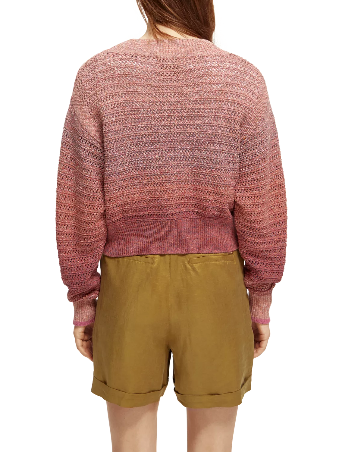 Degrade Multi-Color Pullover | Pink Punch Melange