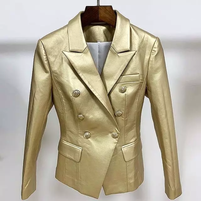 Designer Leather Blazer Women - Casual - Plain-Solid