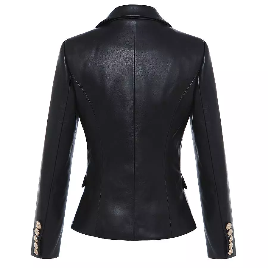 Designer Leather Blazer Women - Casual - Plain-Solid