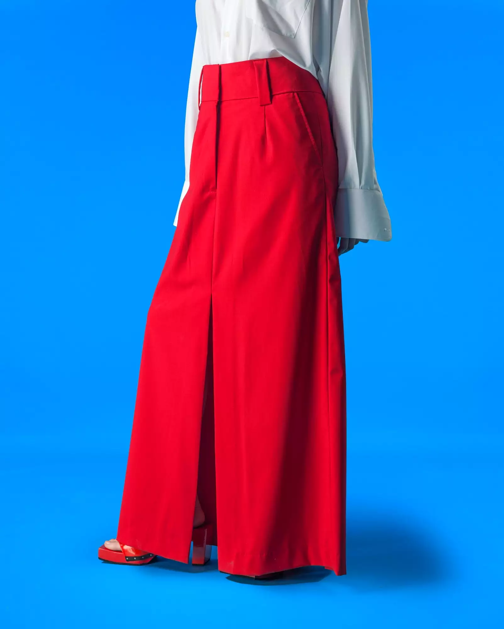 Dua Slit Skirt (Red)