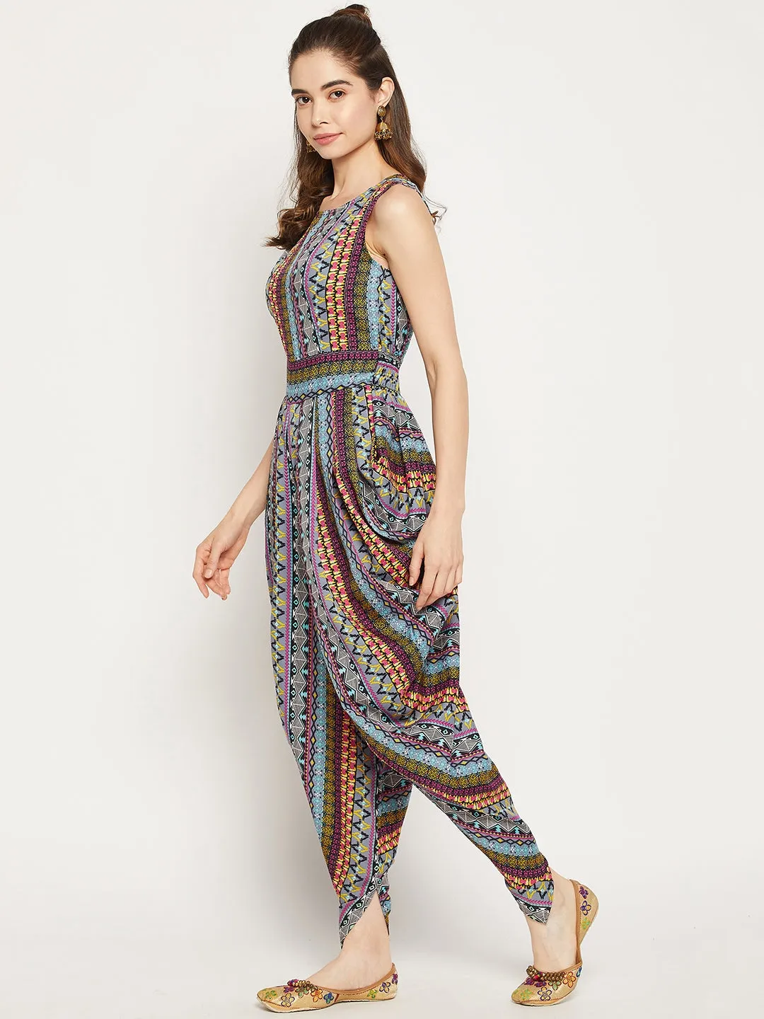 Elasticated Ethnic Dhoti Jumpsuit