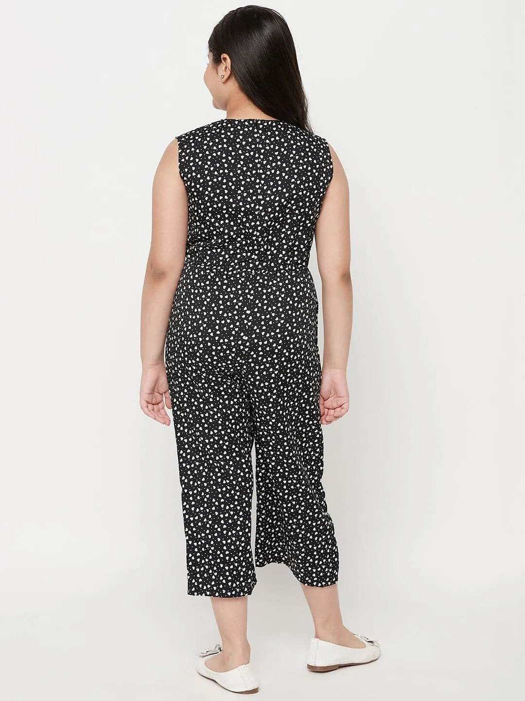 Elasticated Key-hole Jumpsuit for Girls