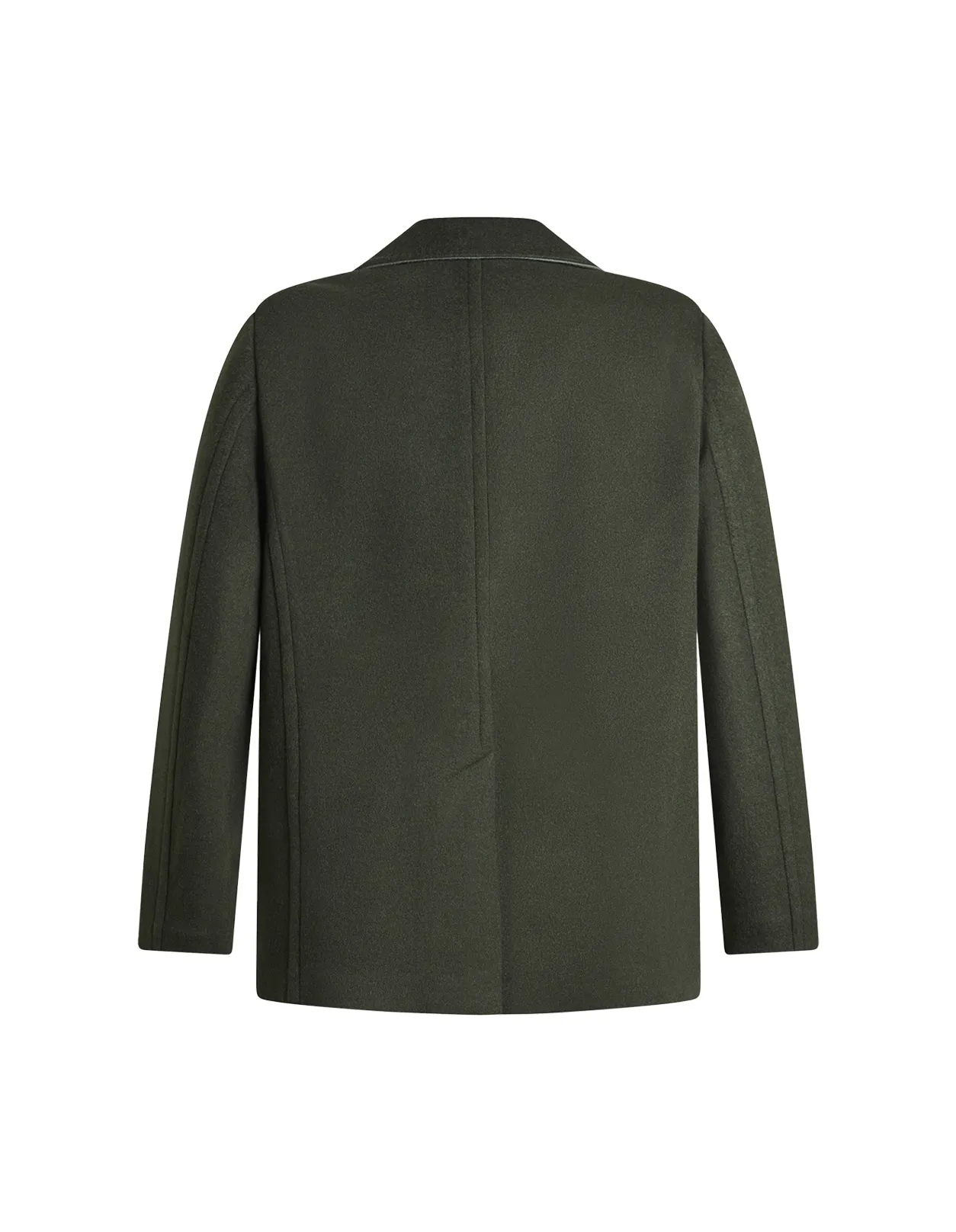 ETRO Dark Green Wool and Cashmere Peacoat