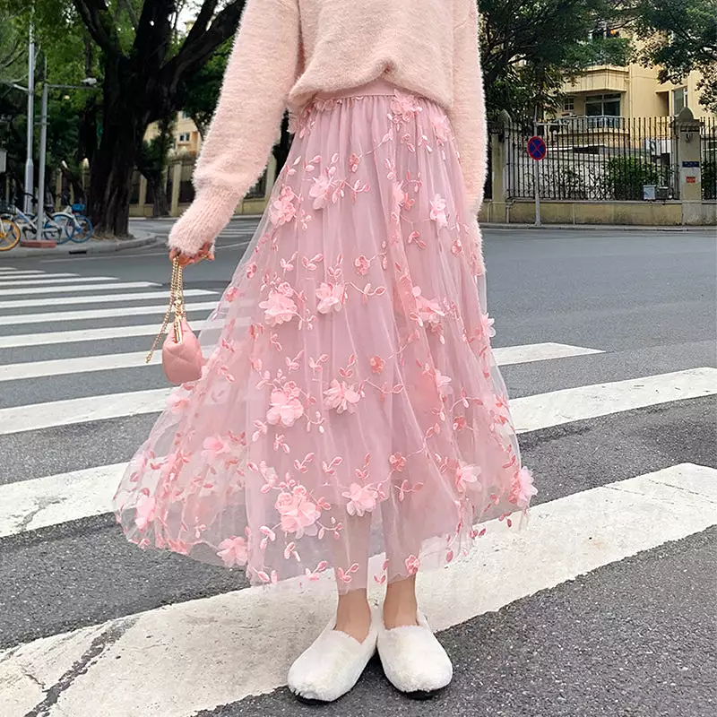 Fairy Flower Midi Skirt AD12715