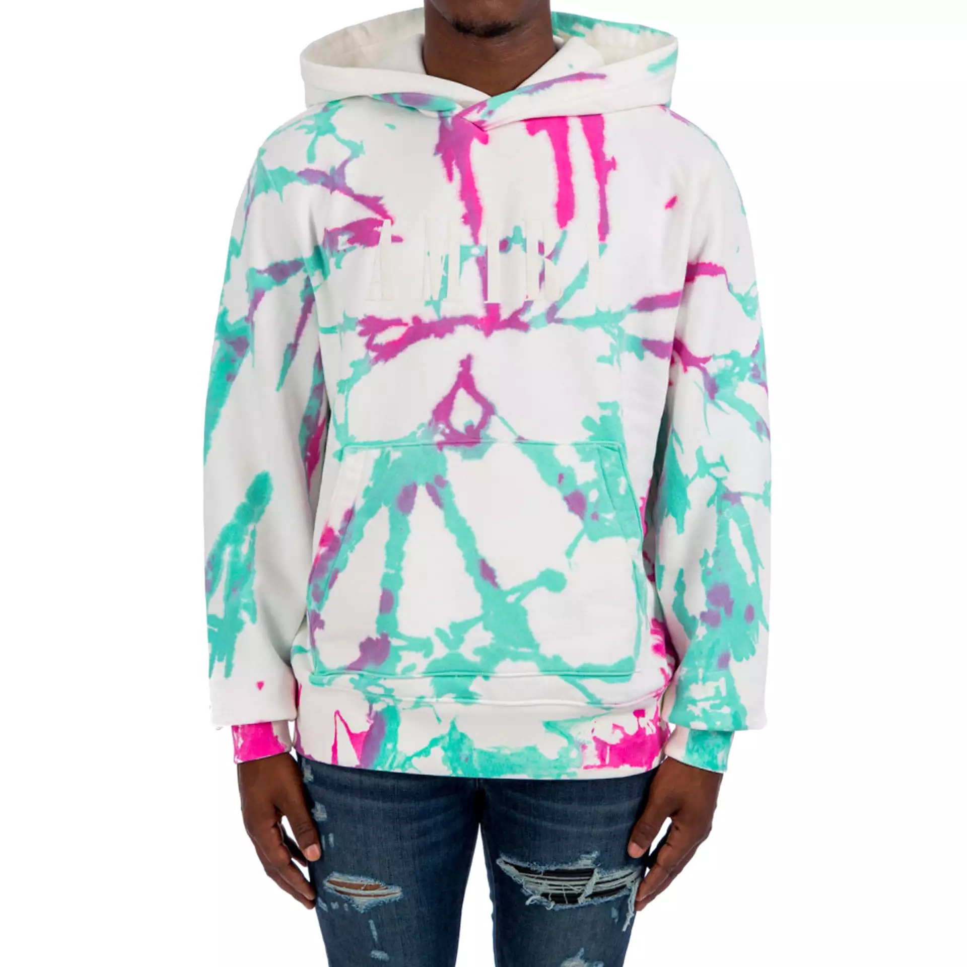 Felpa con cappuccio Amiri Logo Tie-Dye