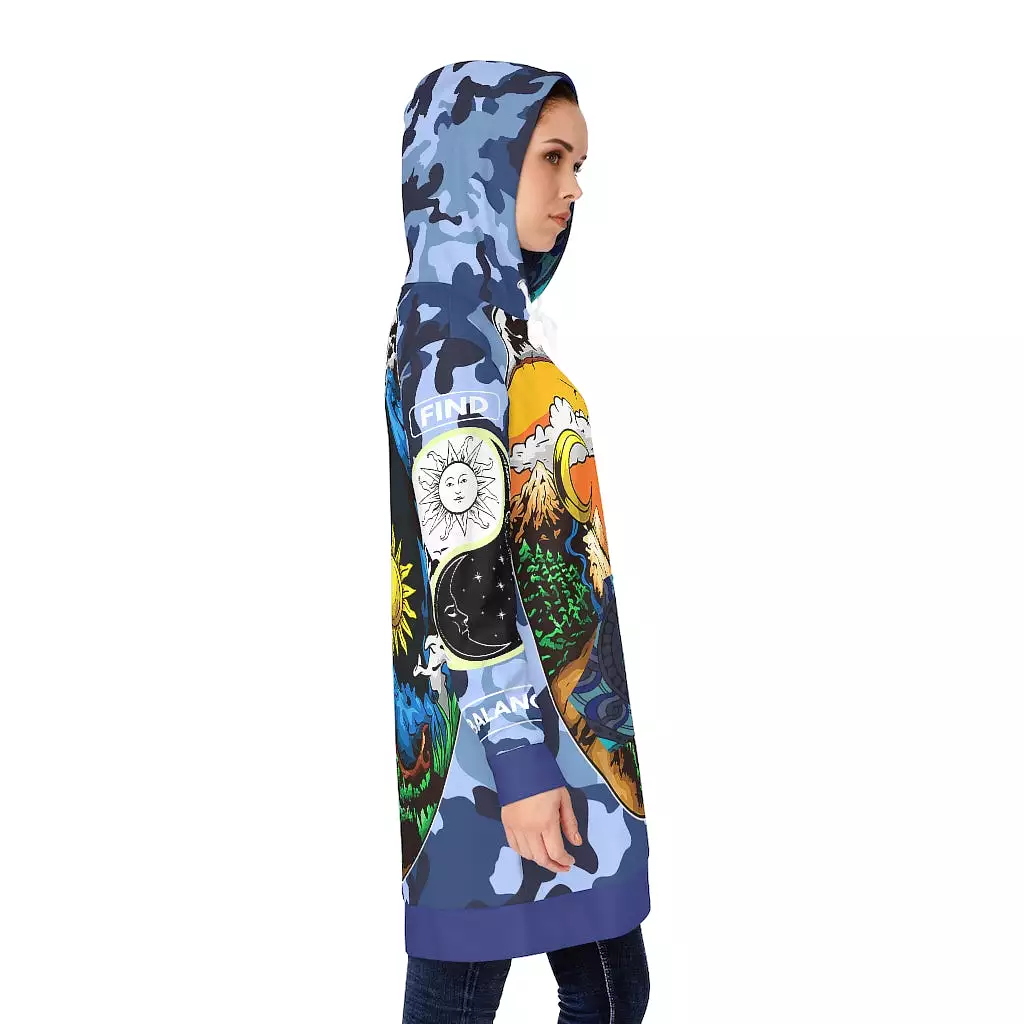 Find Balance (YinYang) Hoodie Dress