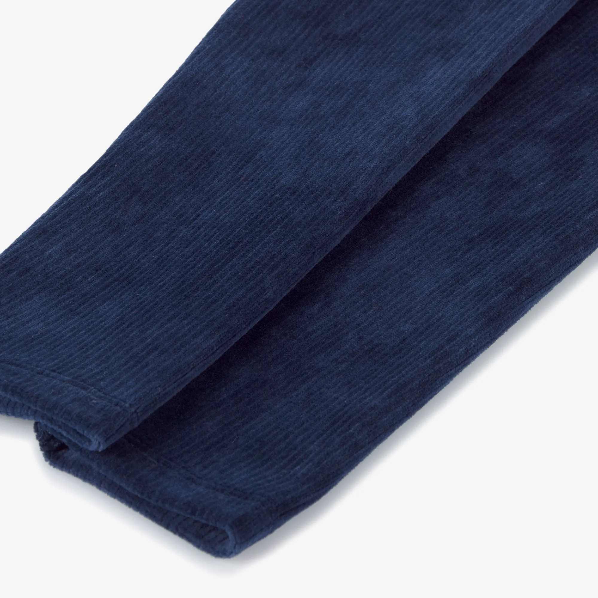 Girls Blue Corded Velour Leggings