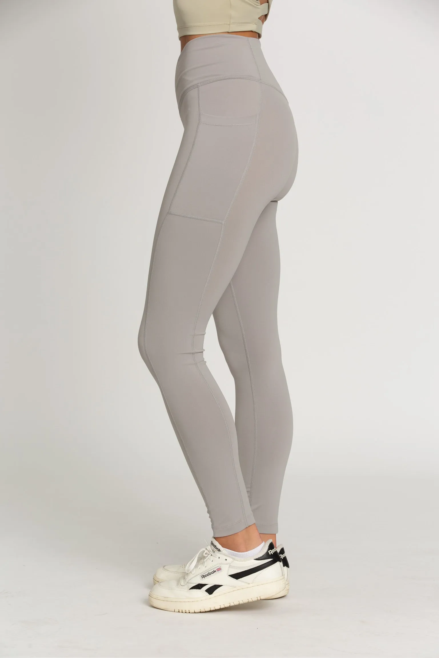 Grey Mist Seamless Crossover Leggings