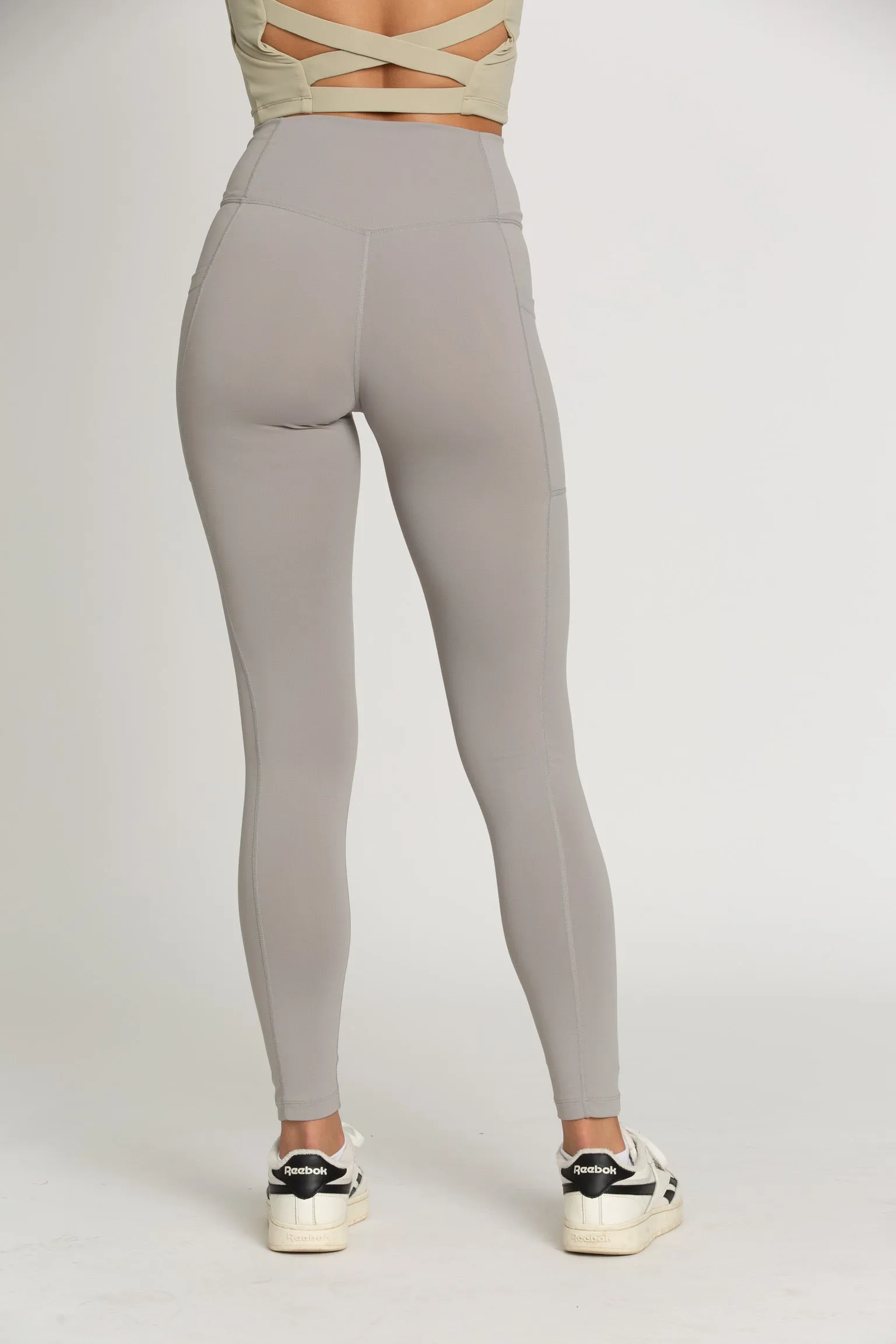 Grey Mist Seamless Crossover Leggings