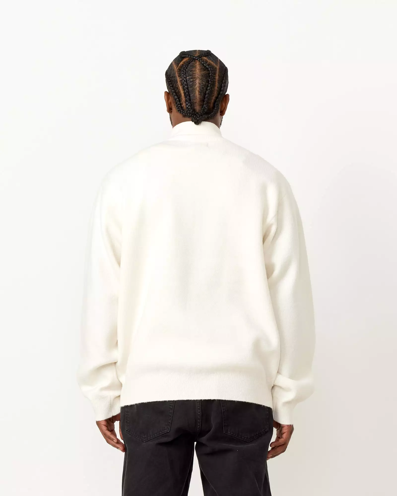 Half Zip Mock Neck Sweater in Ivory