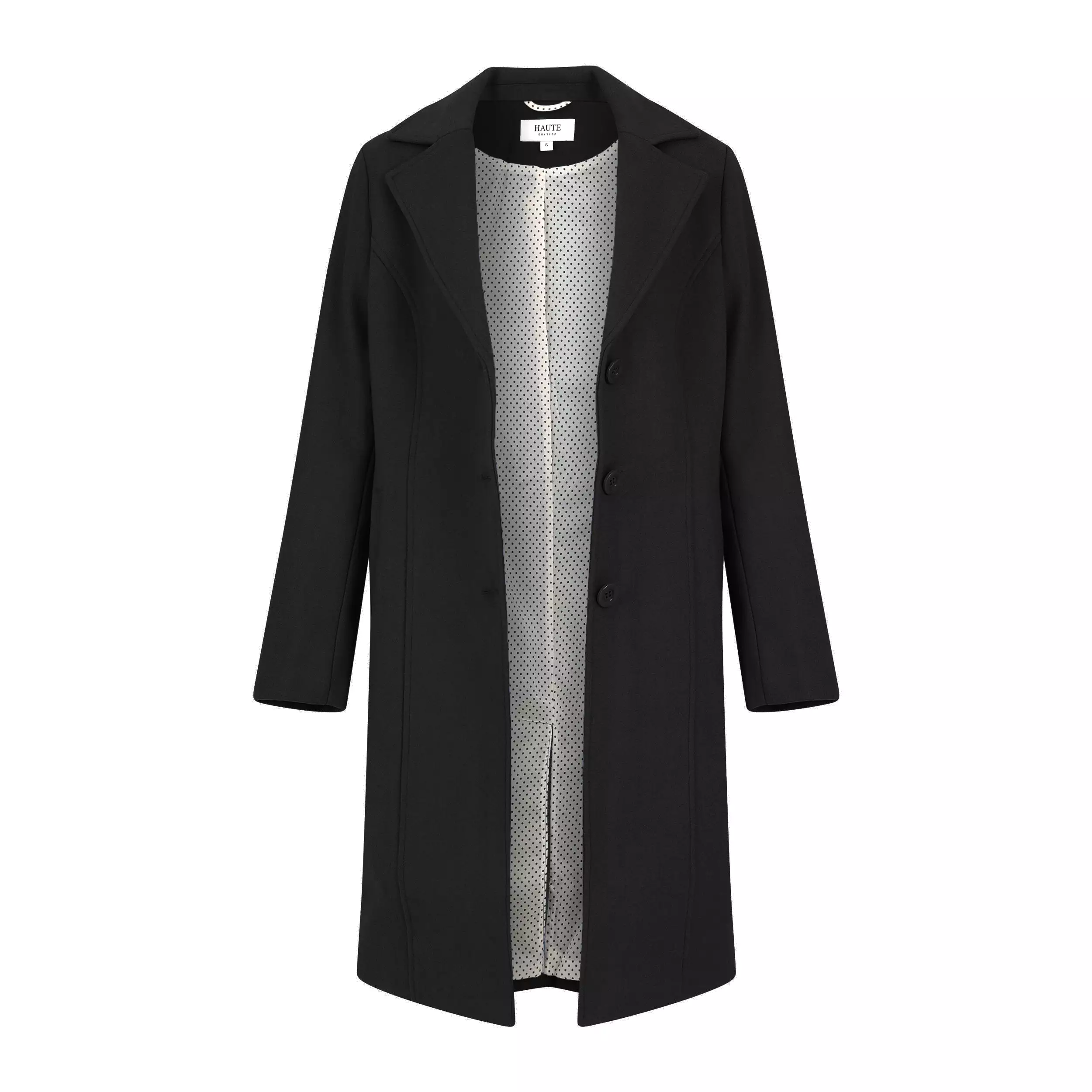 Haute Edition Women's 3/4 Length Belted Robe Pea Coat