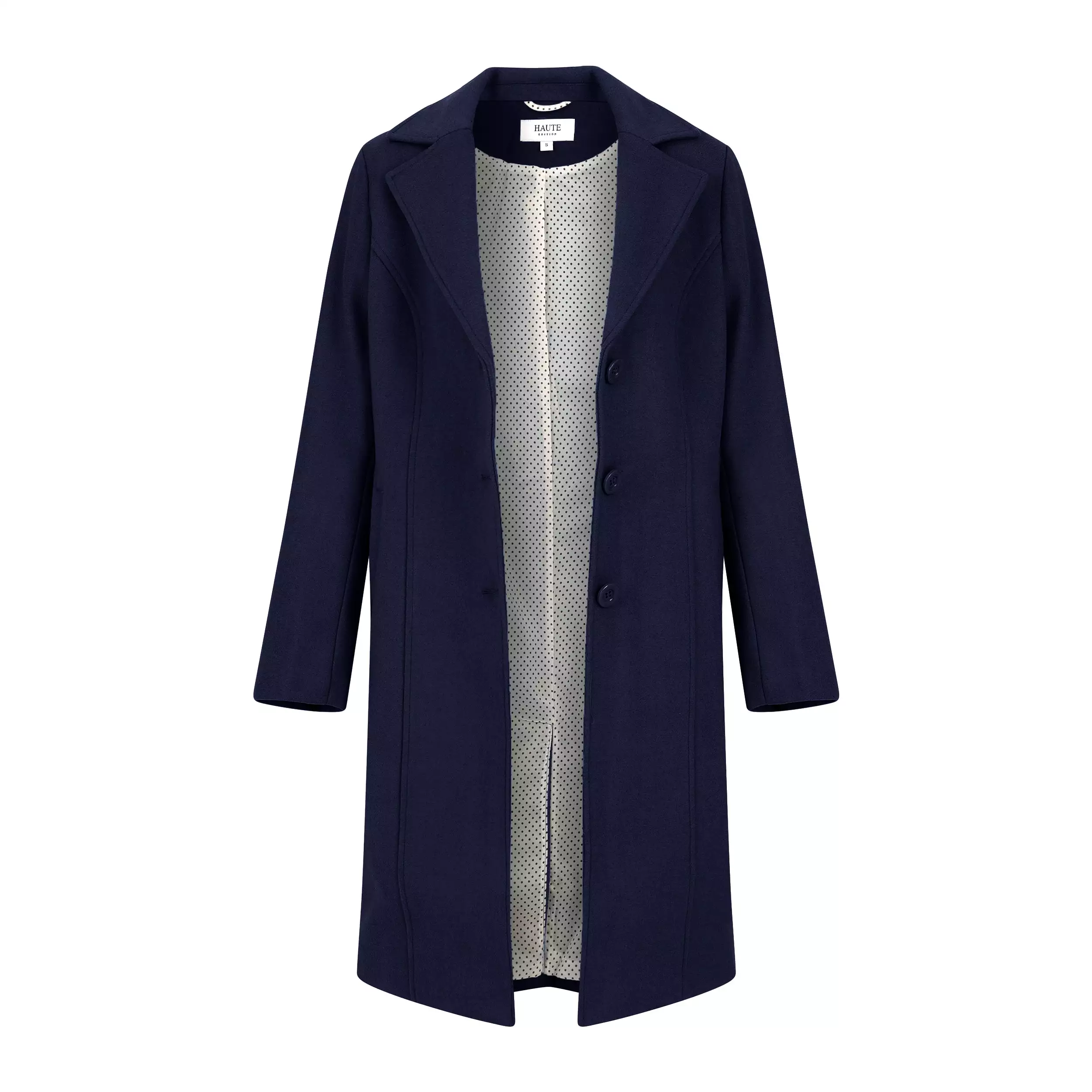 Haute Edition Women's 3/4 Length Belted Robe Pea Coat