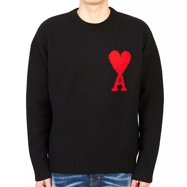 Heart Logo Common Wool Sweater Oversized Fit S B-687512