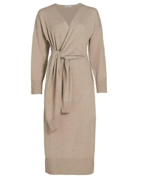 Heather Teak Tie Front Skyla Midi Dress