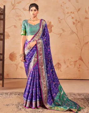 Indigo  Silk Woven Sarees