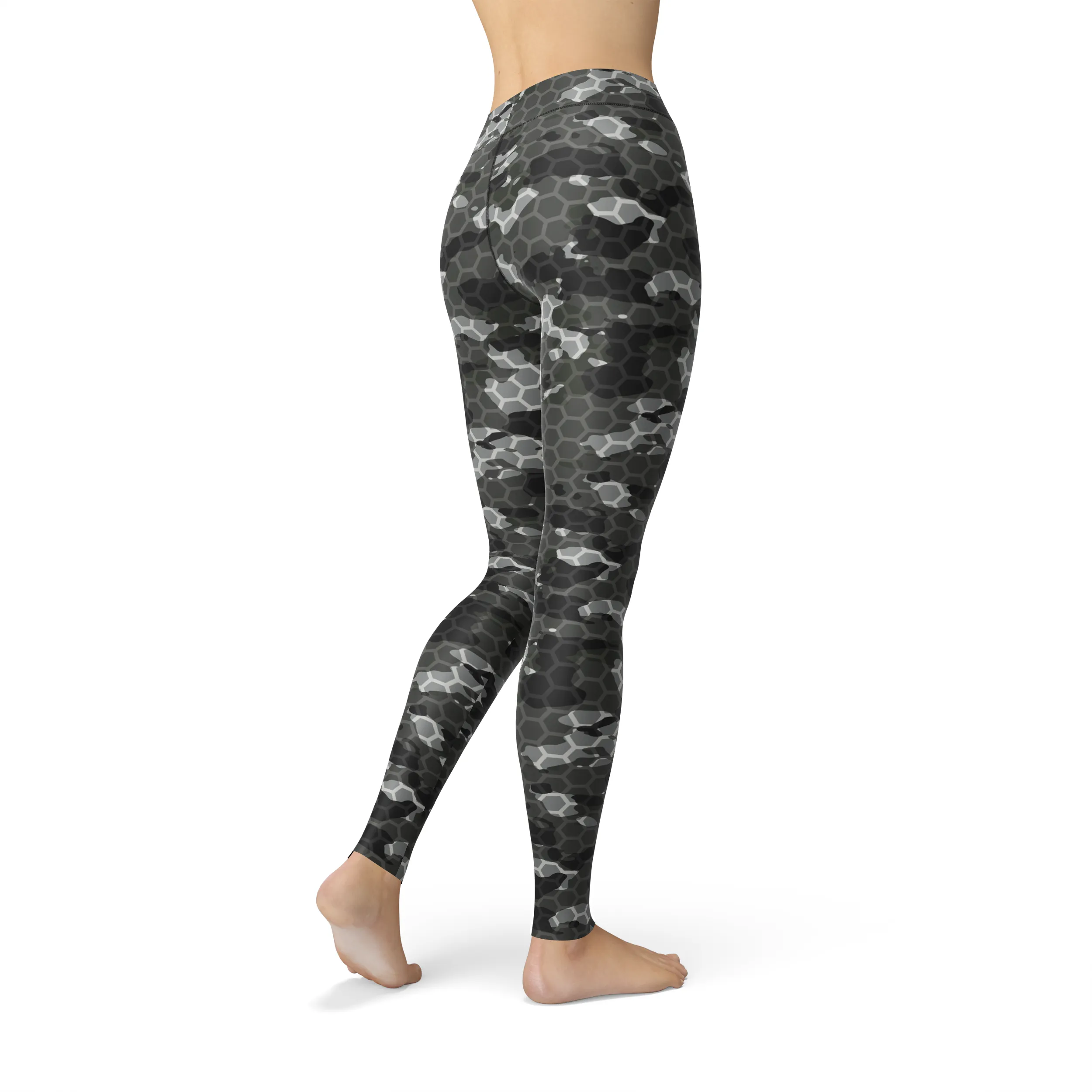 Jean Black Hex Camo Leggings