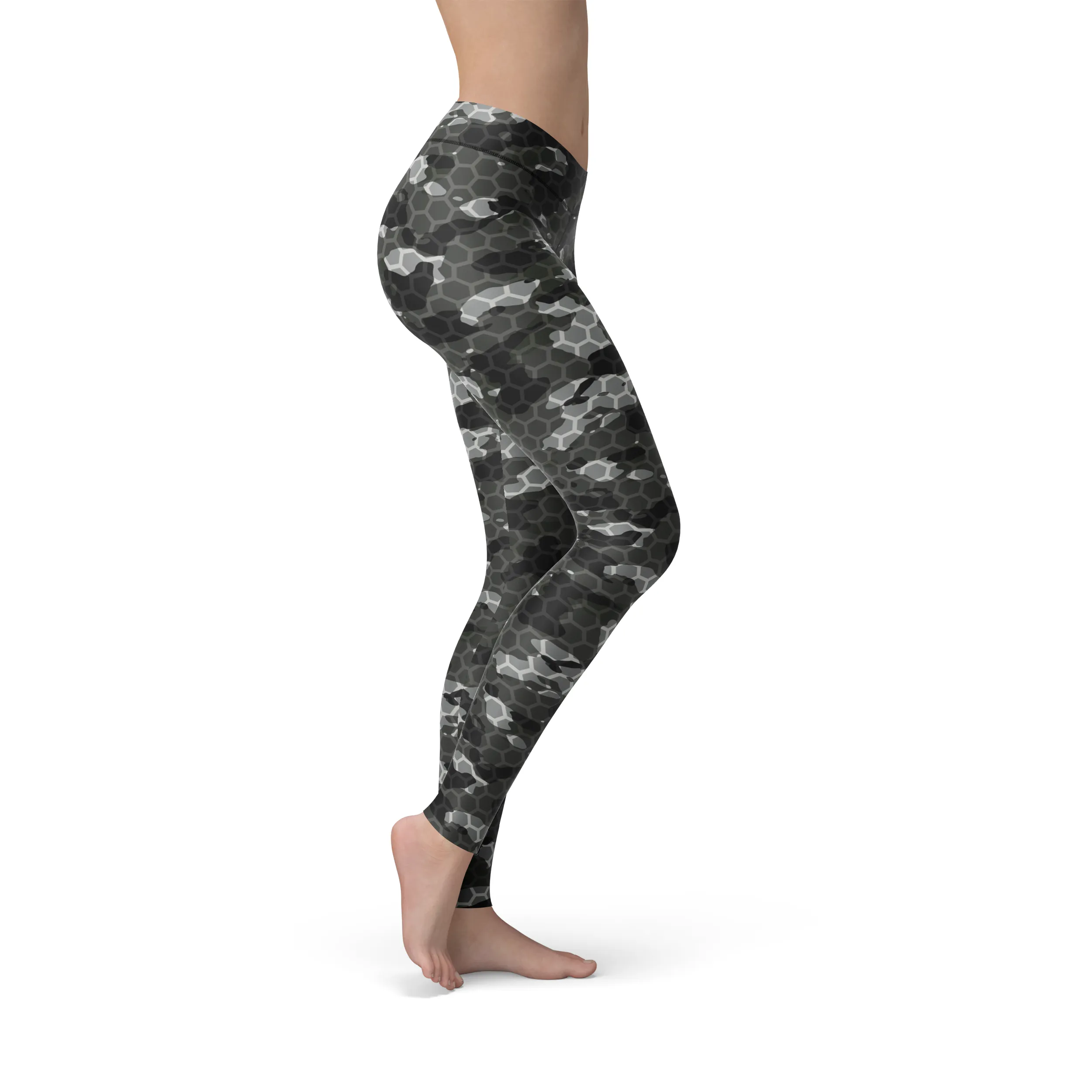 Jean Black Hex Camo Leggings