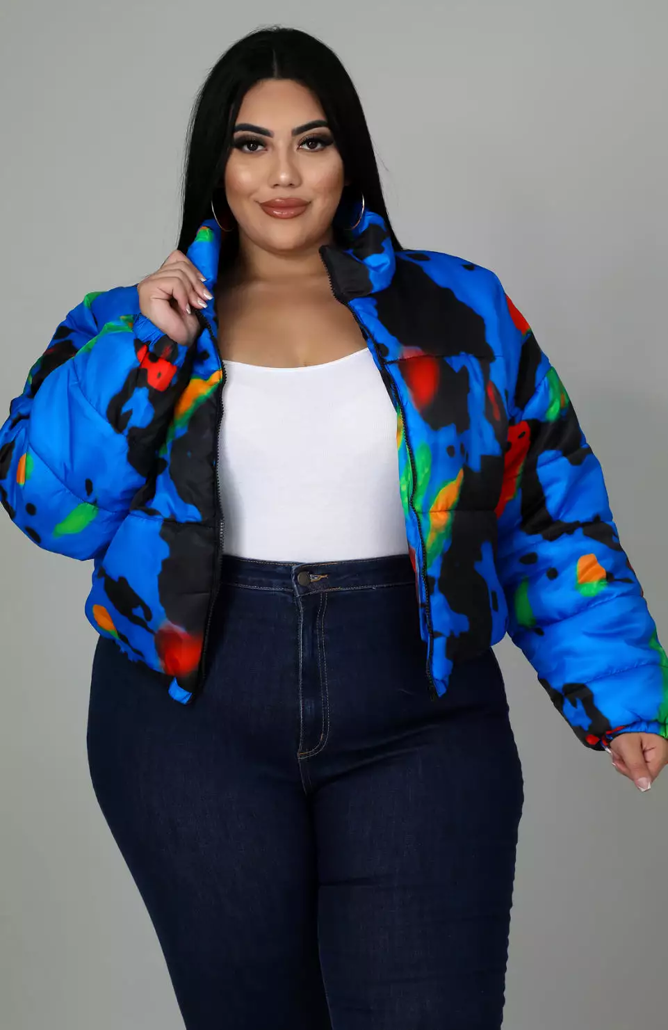 Kauna Blue Bomber Jacket