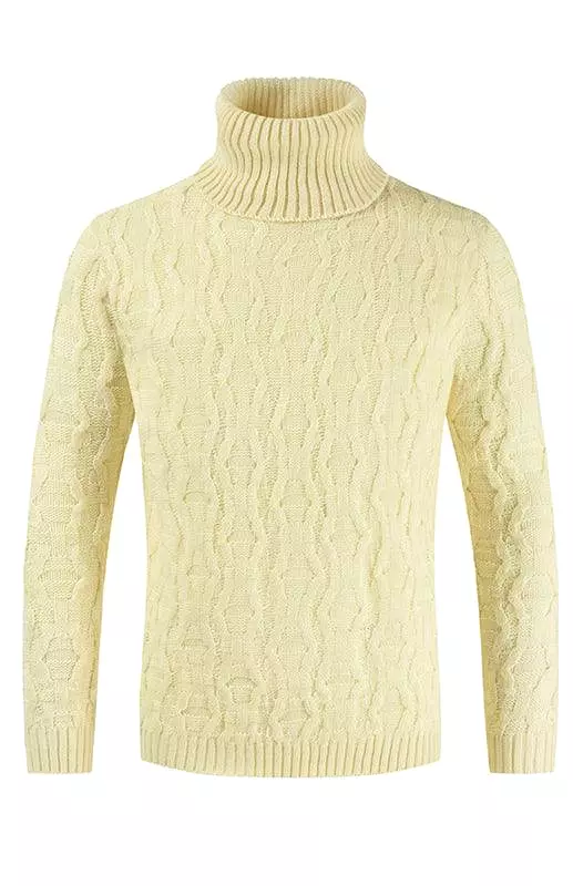 Knitted Men Turtleneck Sweater