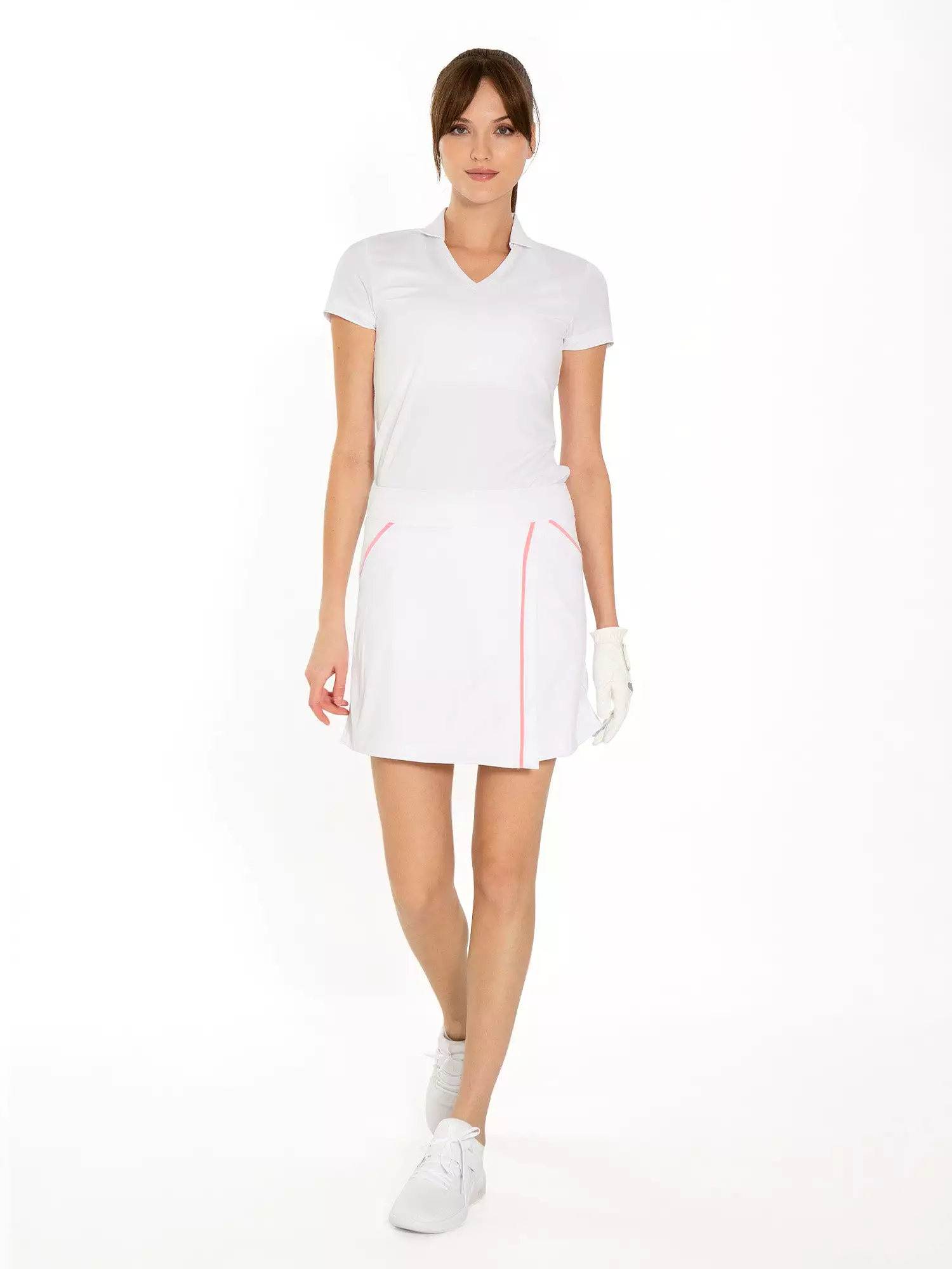 Lana 17 Wrap Skirt - White/Plumeria